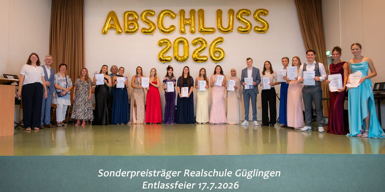 Entlassfeier 2026 der Realschule G&uuml;glingen